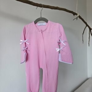 Abaya Bow Romper in Pink